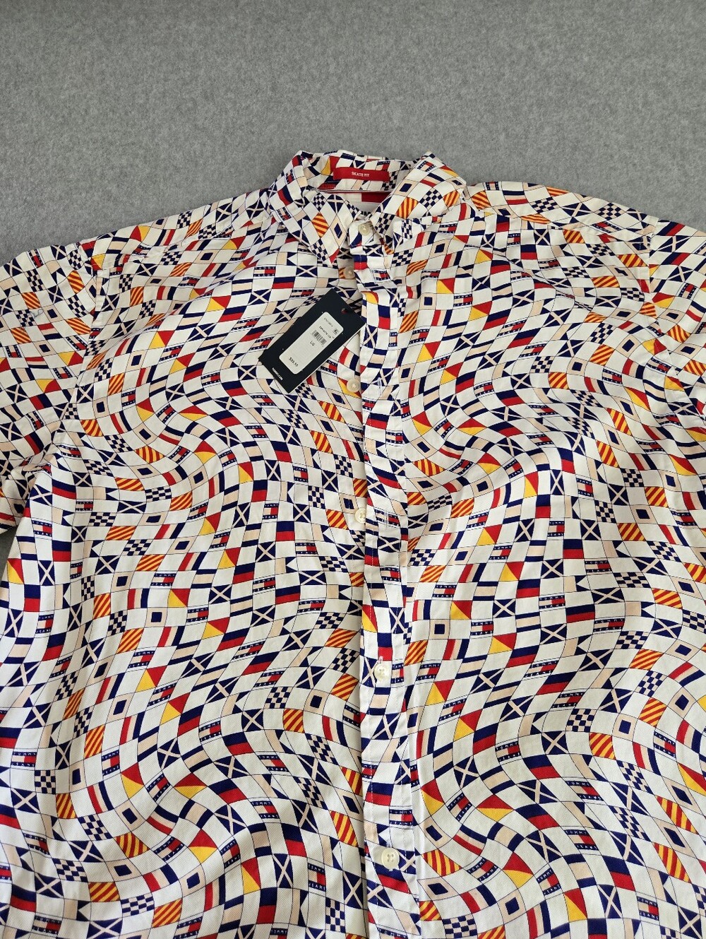 Tommy Jeans Men's RLX COLOR Block Rugby/Skate Button Down Shirt Large NEW - Picture 4 of 15